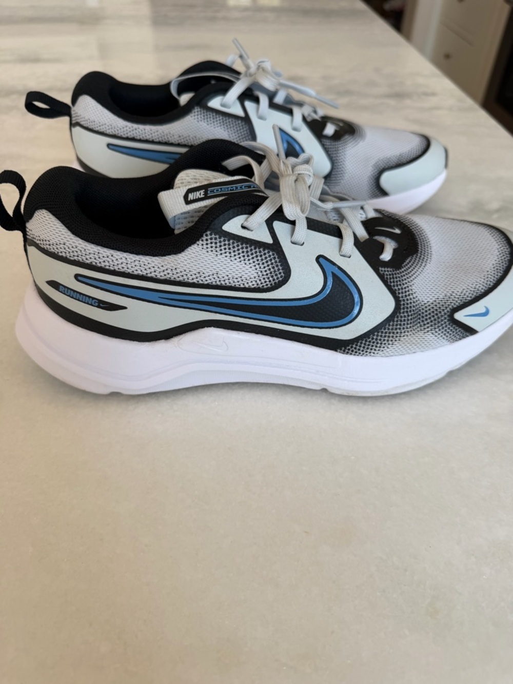 Nike Cosmic Runner Road Sneakers | 7Y | GS 'Pure Platinum Blue Beyond' Shoes - Picture 2 of 9